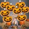 Scary Halloween Pumpkin Foil Balloons -Large 30 Inch(Orange Pumpkins)
